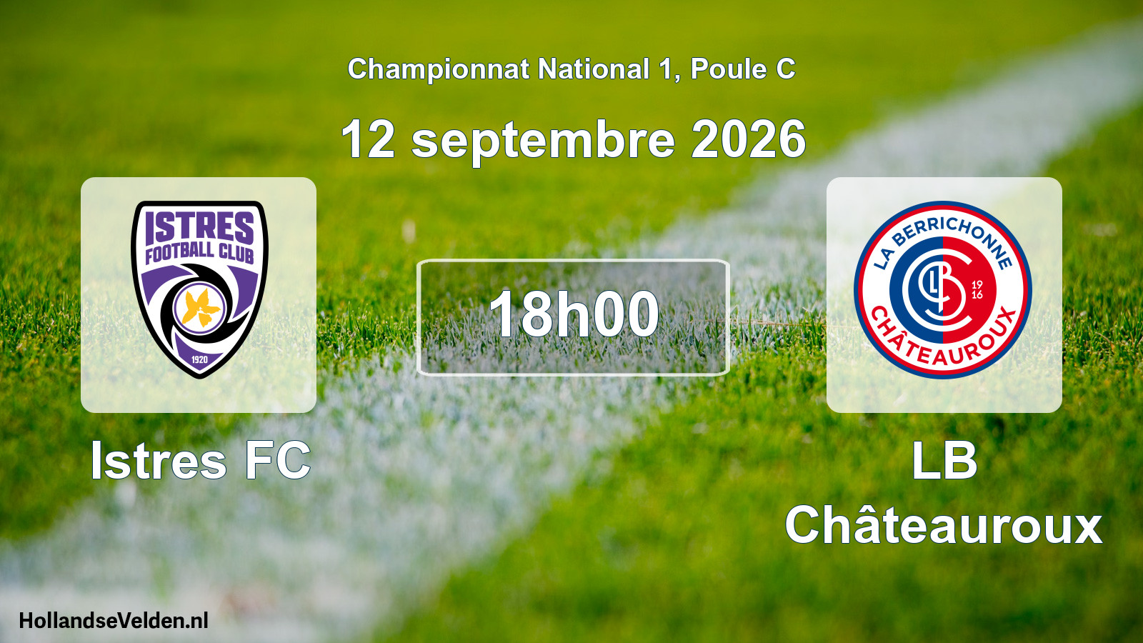 Match programmé: Istres FC - LB Châteauroux (12 septembre 2026)