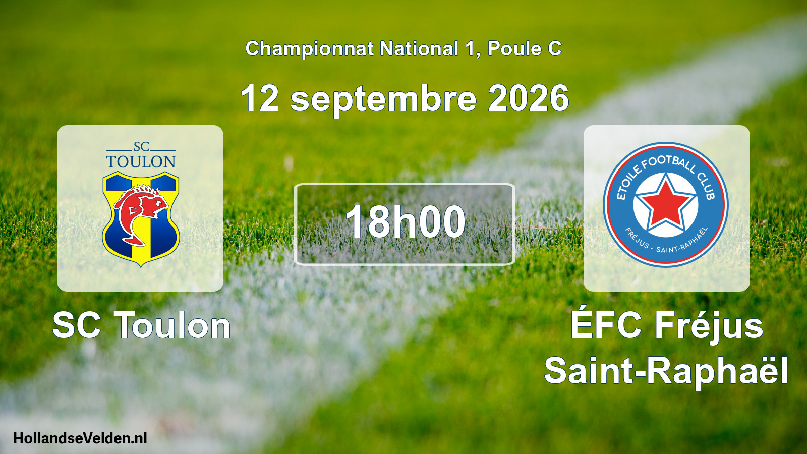Geplande wedstrijd: SC Toulon - ÉFC Fréjus Saint-Raphaël (12 september 2026)