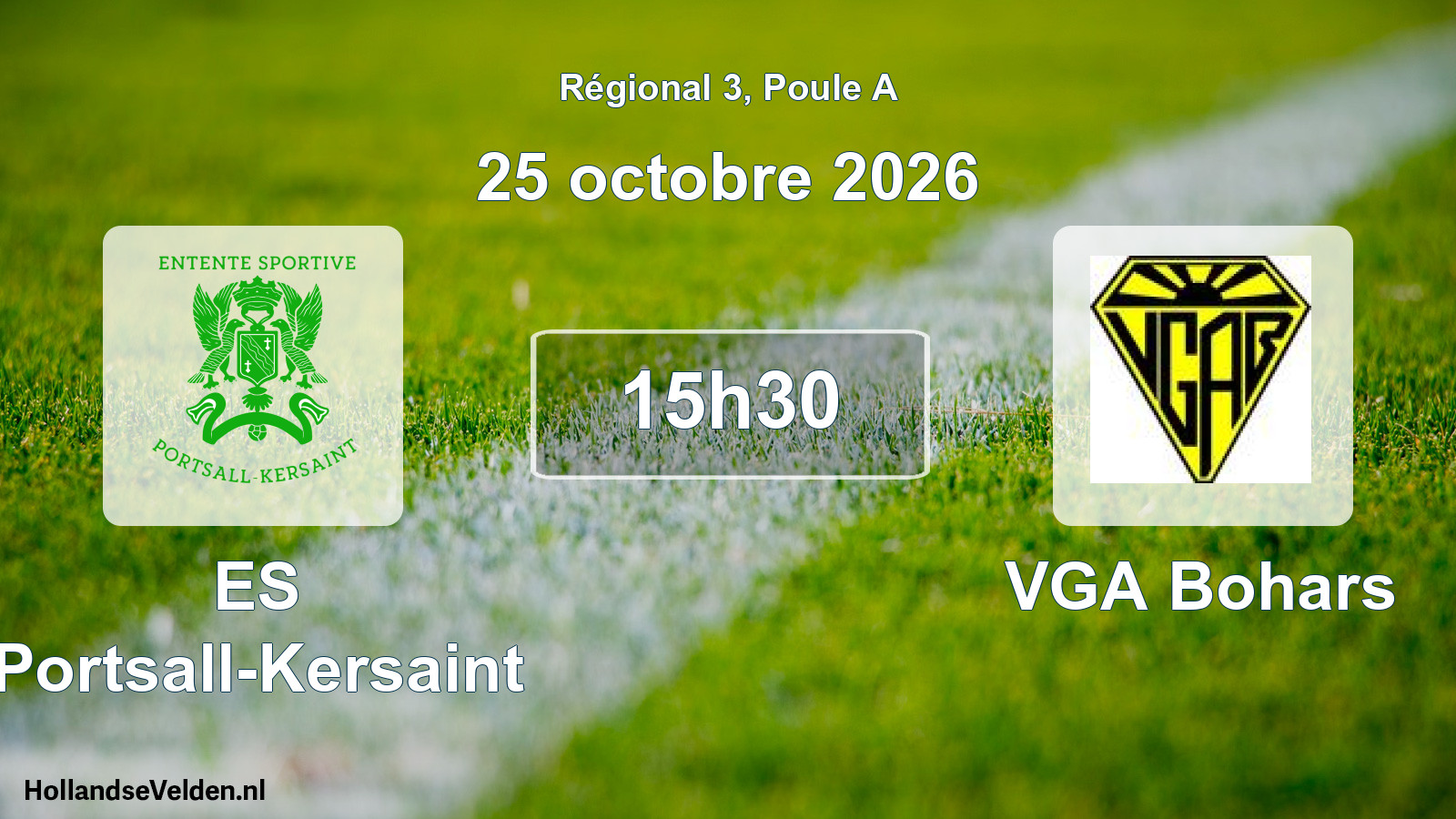 Geplande wedstrijd: ES Portsall-Kersaint - VGA Bohars (25 oktober 2026)