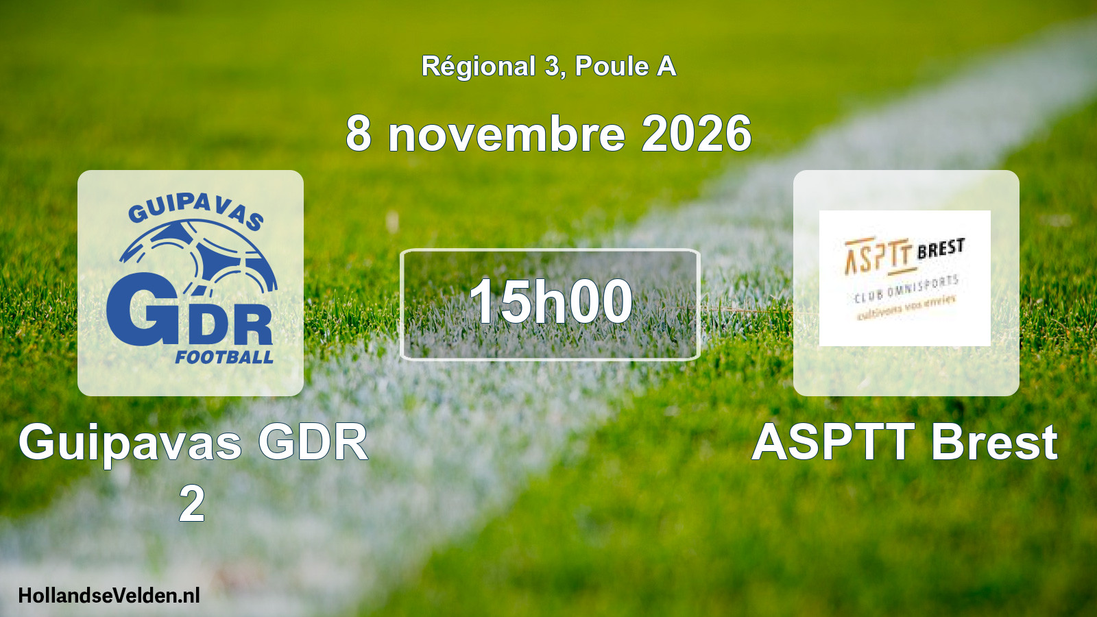 Geplande wedstrijd: Guipavas GDR 2 - ASPTT Brest (8 november 2026)
