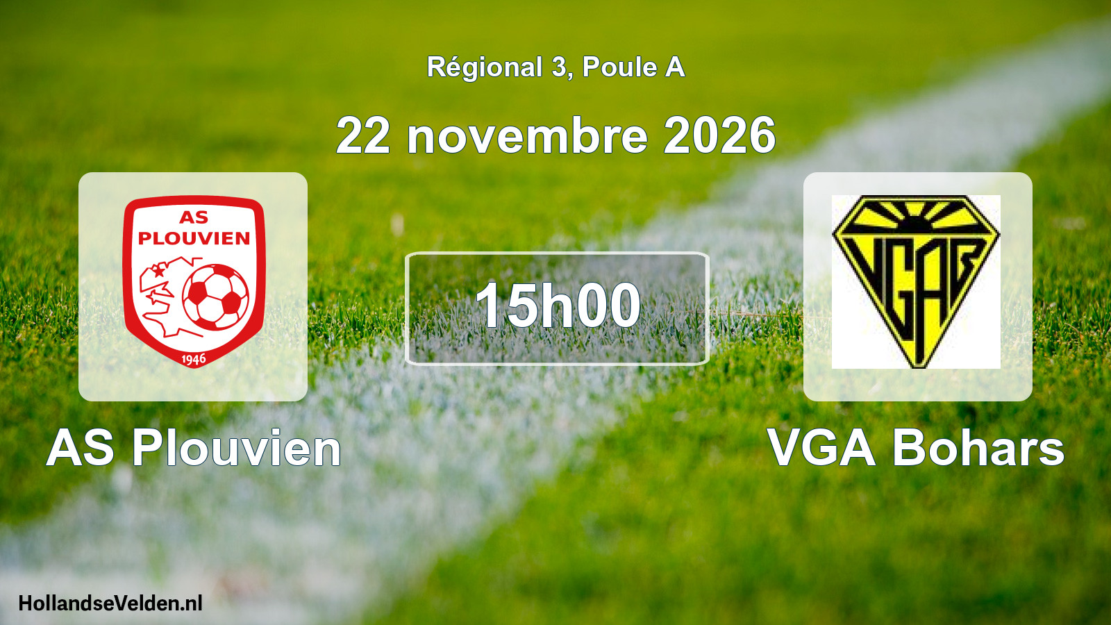 Scheduled Match: AS Plouvien - VGA Bohars (22 November 2026)
