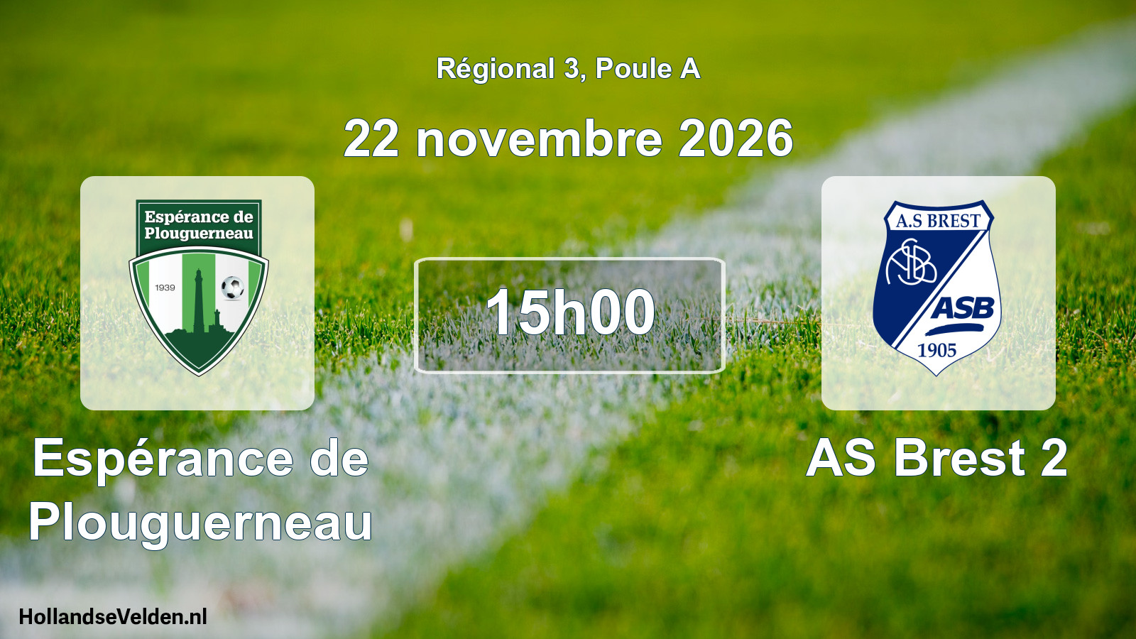Scheduled Match: Espérance de Plouguerneau - AS Brest 2 (22 November 2026)