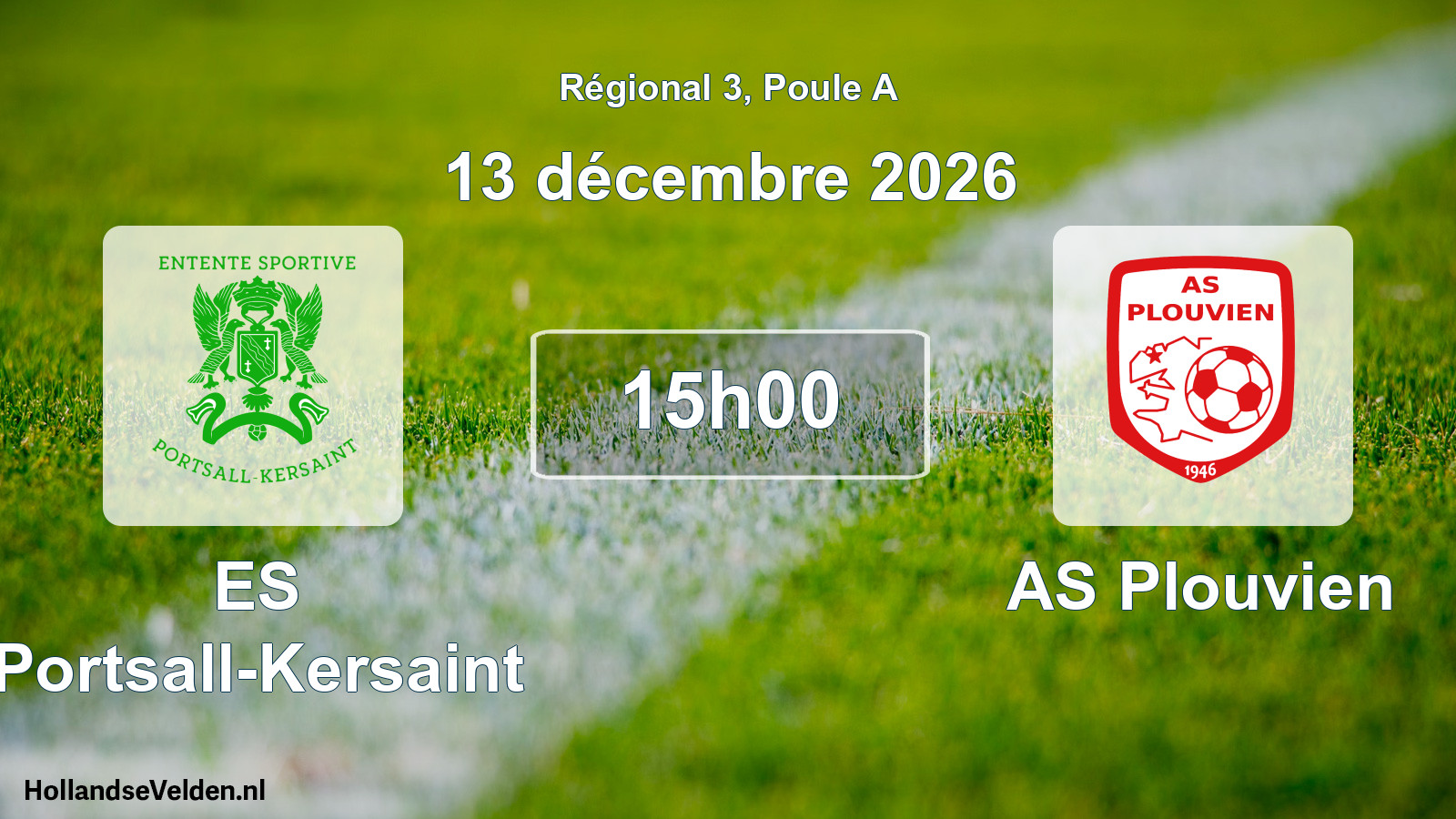Match programmé: ES Portsall-Kersaint - AS Plouvien (13 décembre 2026)