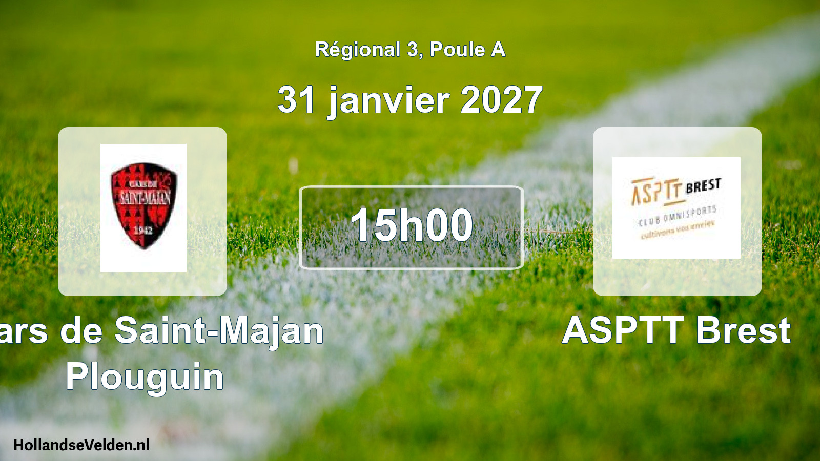 Scheduled Match: Gars de Saint-Majan Plouguin - ASPTT Brest (31 January 2027)