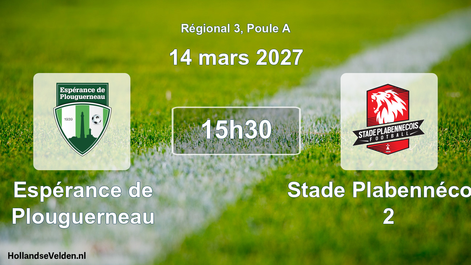 Scheduled Match: Espérance de Plouguerneau - Stade Plabennécois 2 (14 March 2027)