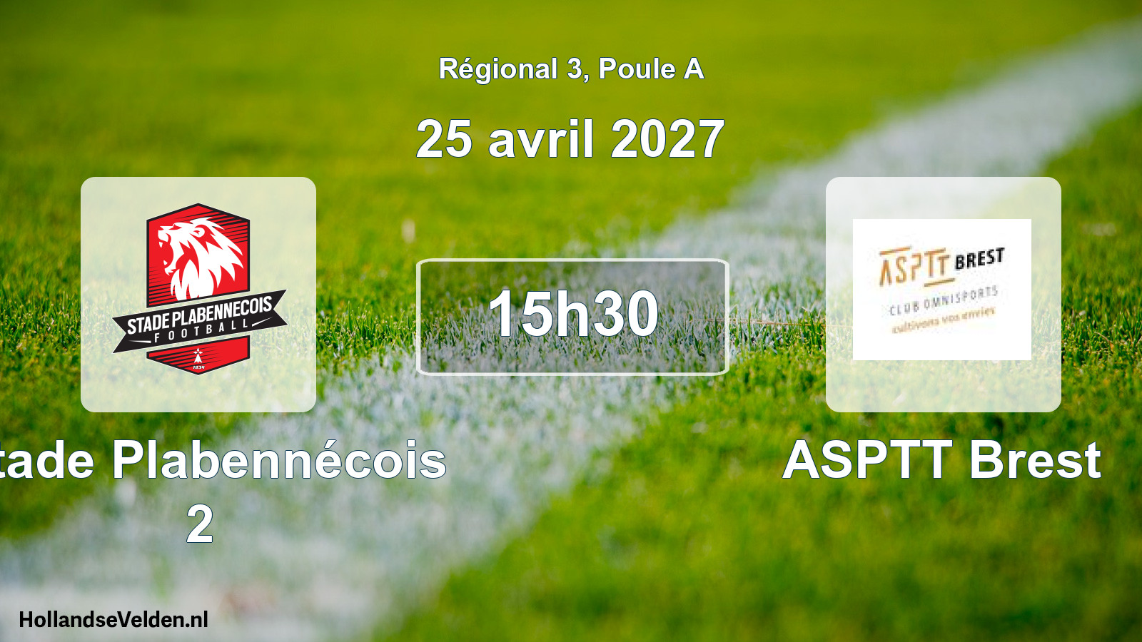 Scheduled Match: Stade Plabennécois 2 - ASPTT Brest (25 April 2027)