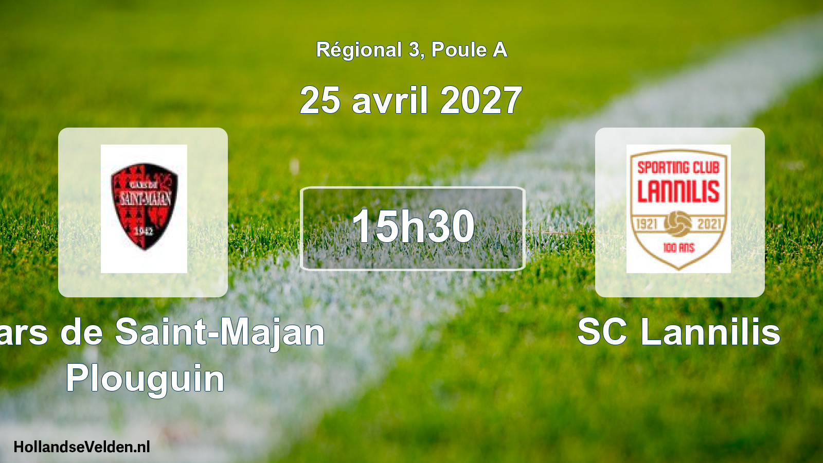 Scheduled Match: Gars de Saint-Majan Plouguin - SC Lannilis (25 April 2027)
