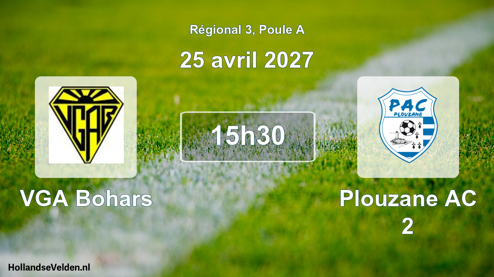 Scheduled Match: VGA Bohars - Plouzane AC 2 (25 April 2027)
