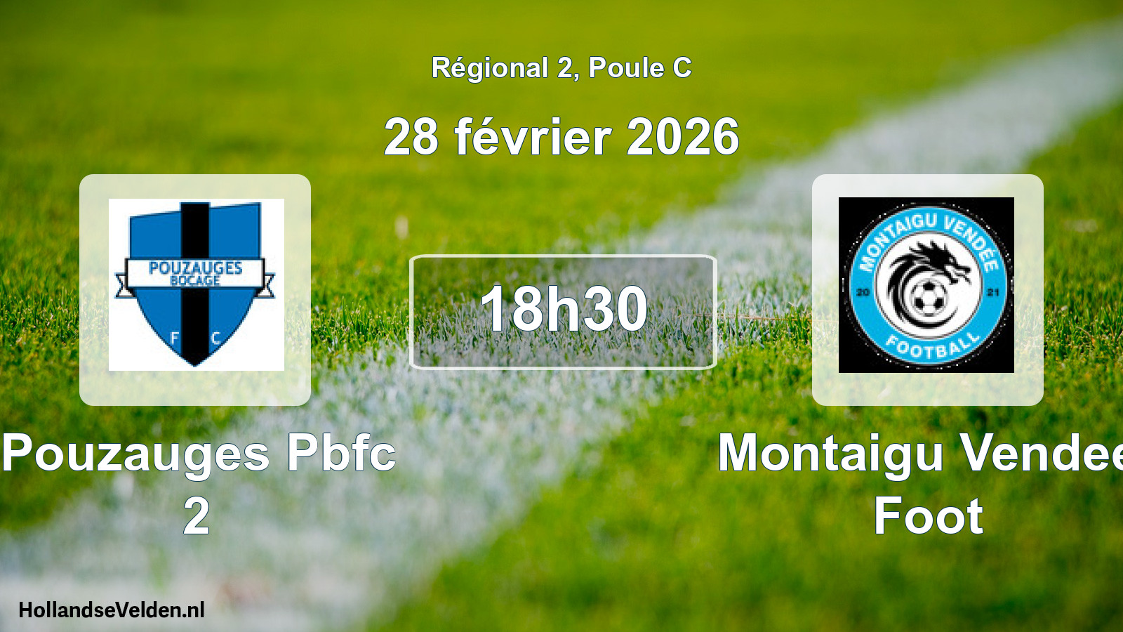 Geplande wedstrijd: Pouzauges Pbfc 2 - Montaigu Vendee Foot (28 februari 2026)