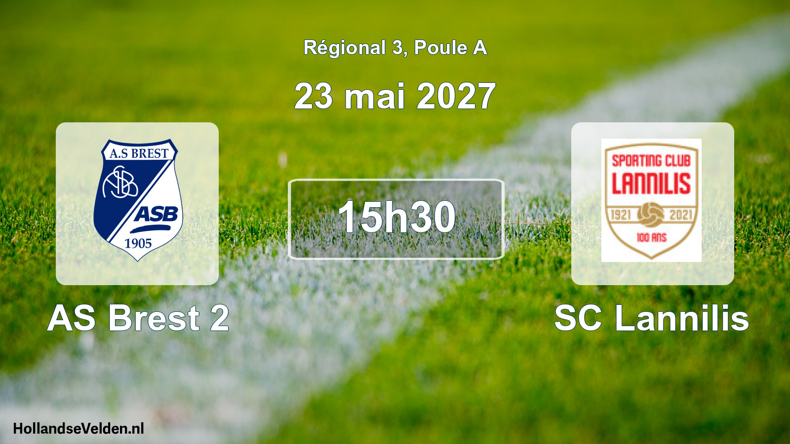Match programmé: AS Brest 2 - SC Lannilis (23 mai 2027)