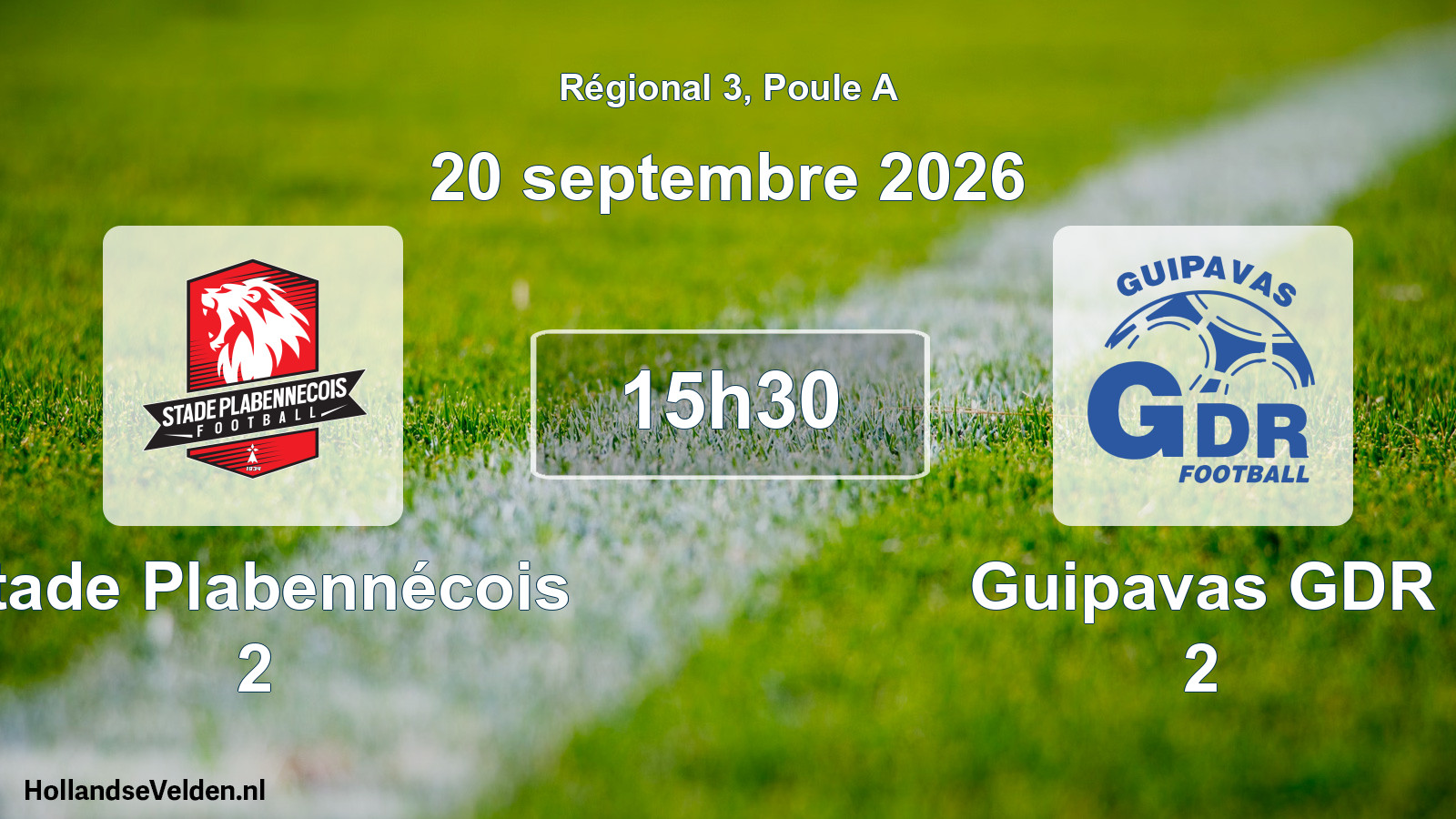 Scheduled Match: Stade Plabennécois 2 - Guipavas GDR 2 (20 September 2026)