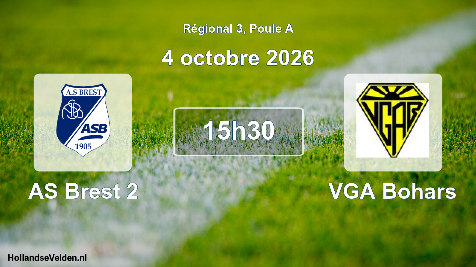 Scheduled Match: AS Brest 2 - VGA Bohars (4 October 2026)
