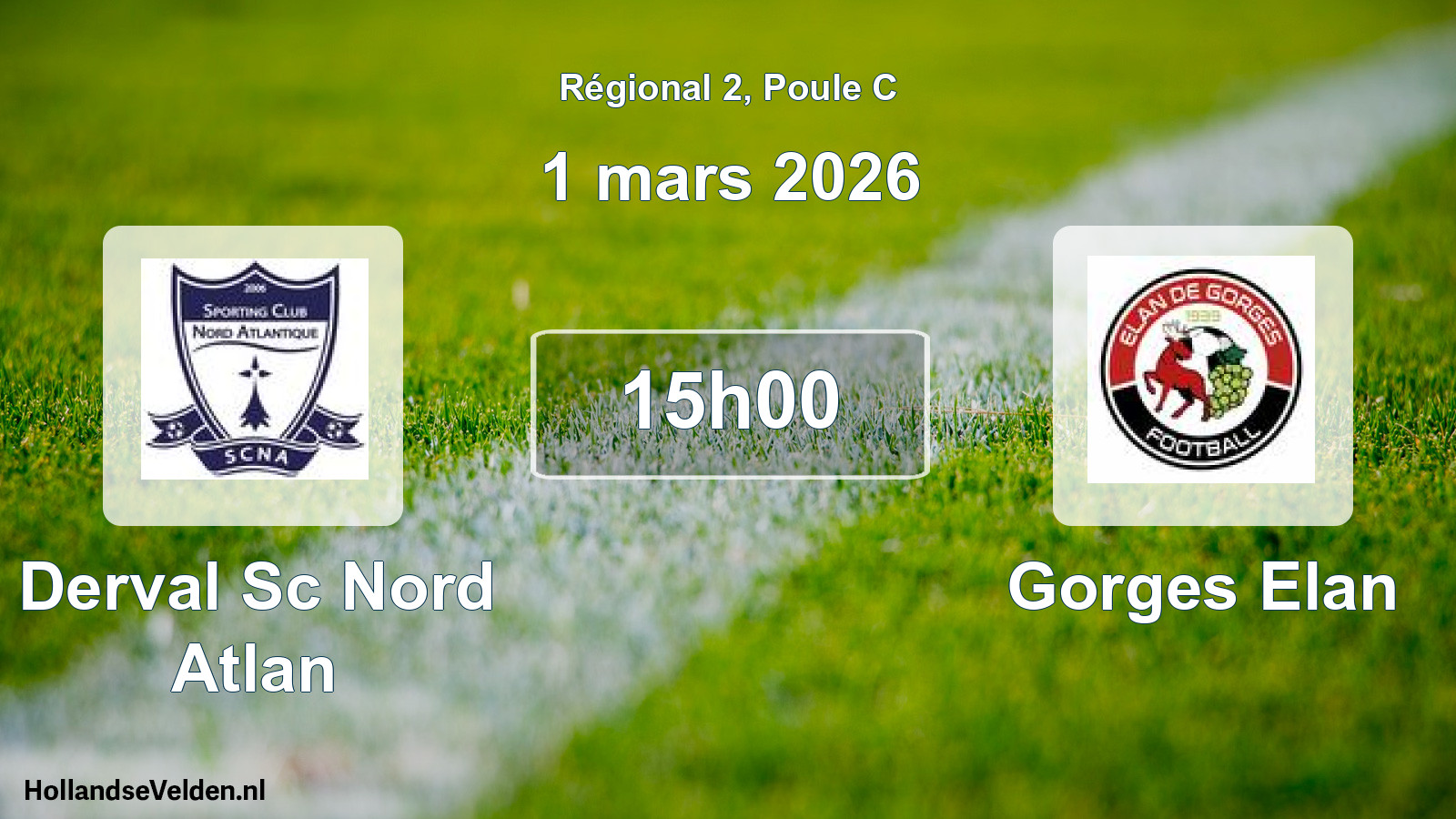 Scheduled Match: Derval Sc Nord Atlan - Gorges Elan (1 March 2026)