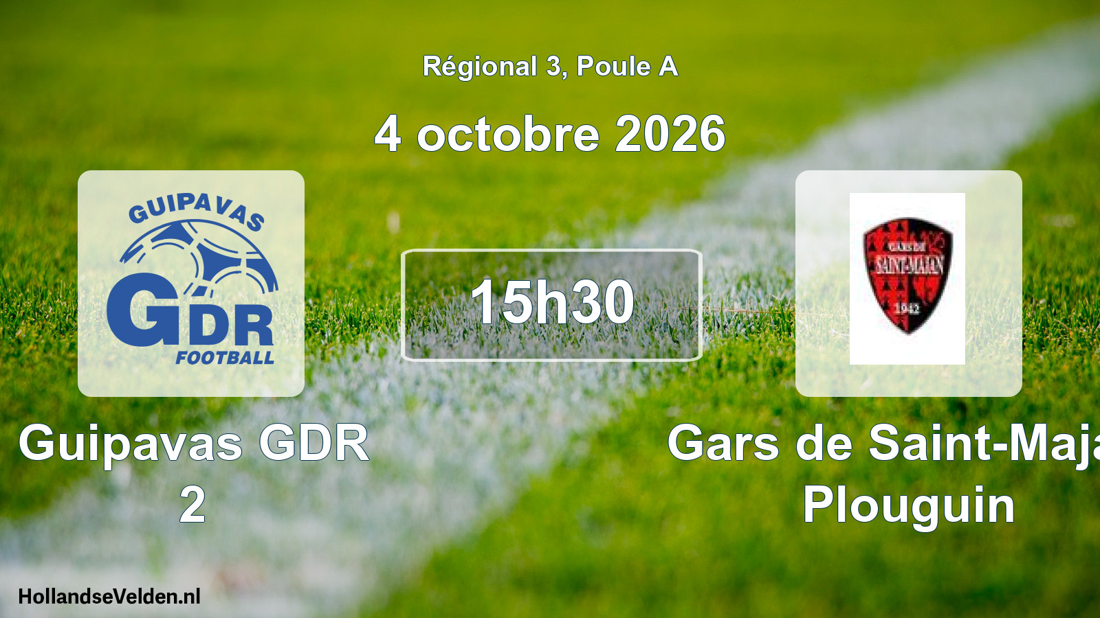 Scheduled Match: Guipavas GDR 2 - Gars de Saint-Majan Plouguin (4 October 2026)