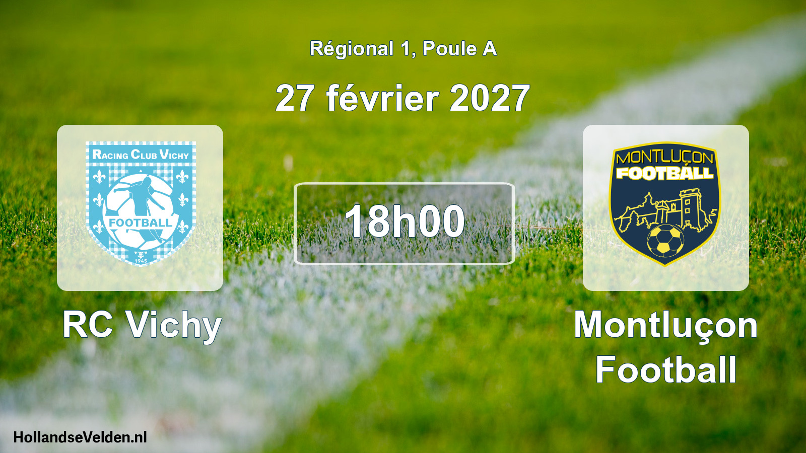 Match programmé: RC Vichy - Montluçon Football (27 février 2027)