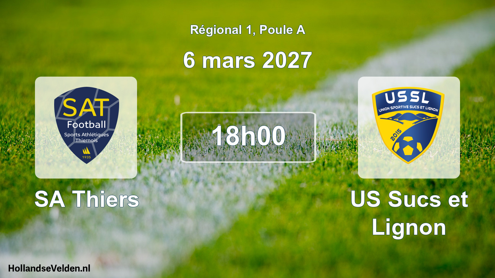 Match programmé: SA Thiers - US Sucs et Lignon (6 mars 2027)