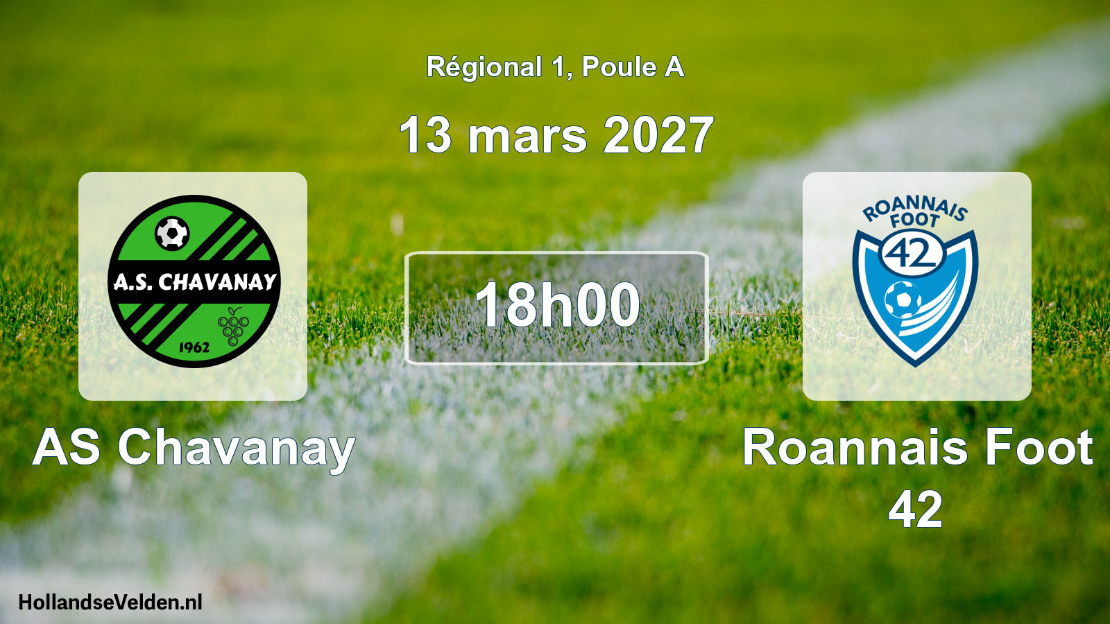 Match programmé: AS Chavanay - Roannais Foot 42 (13 mars 2027)