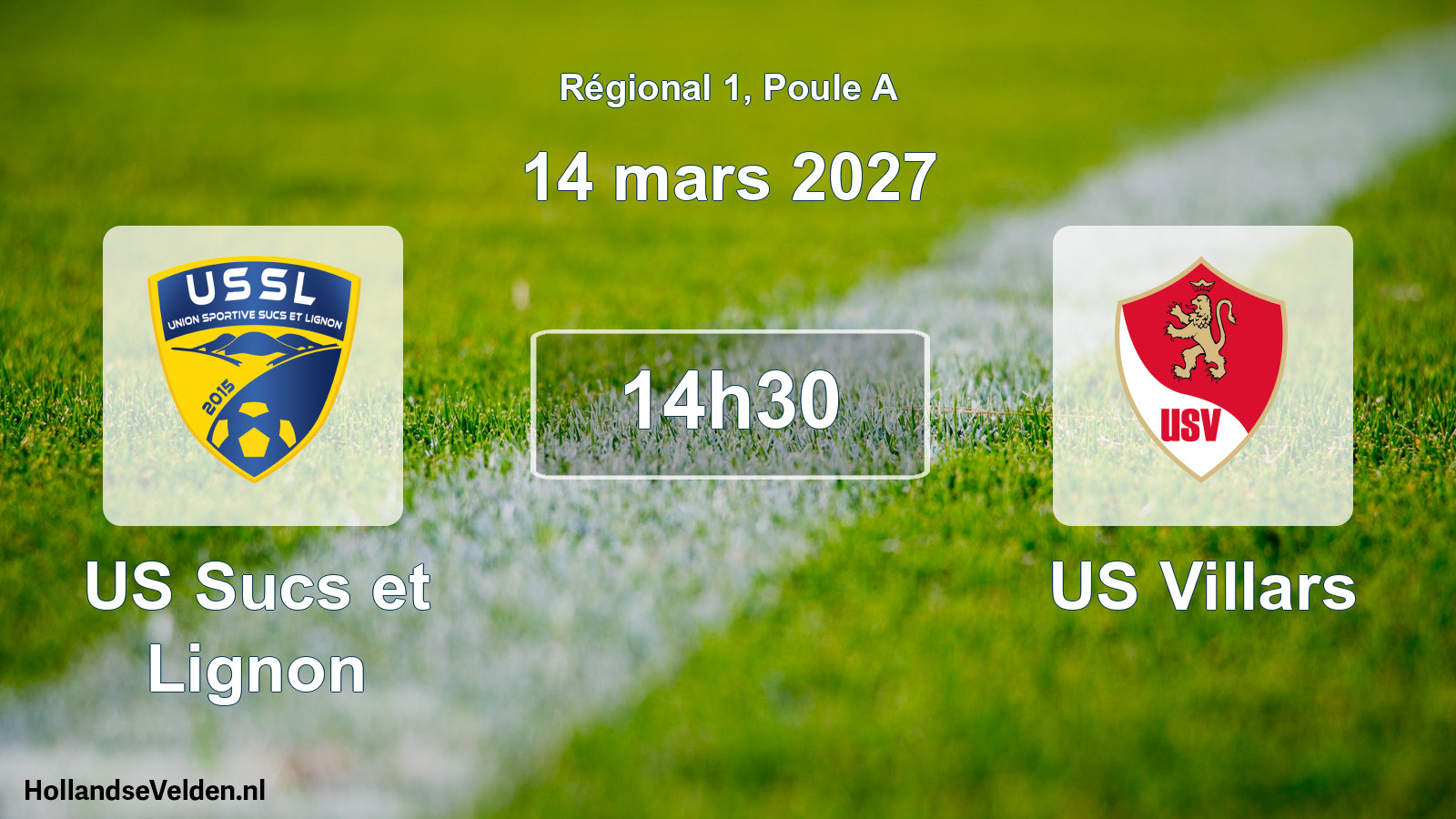 Match programmé: US Sucs et Lignon - US Villars (14 mars 2027)