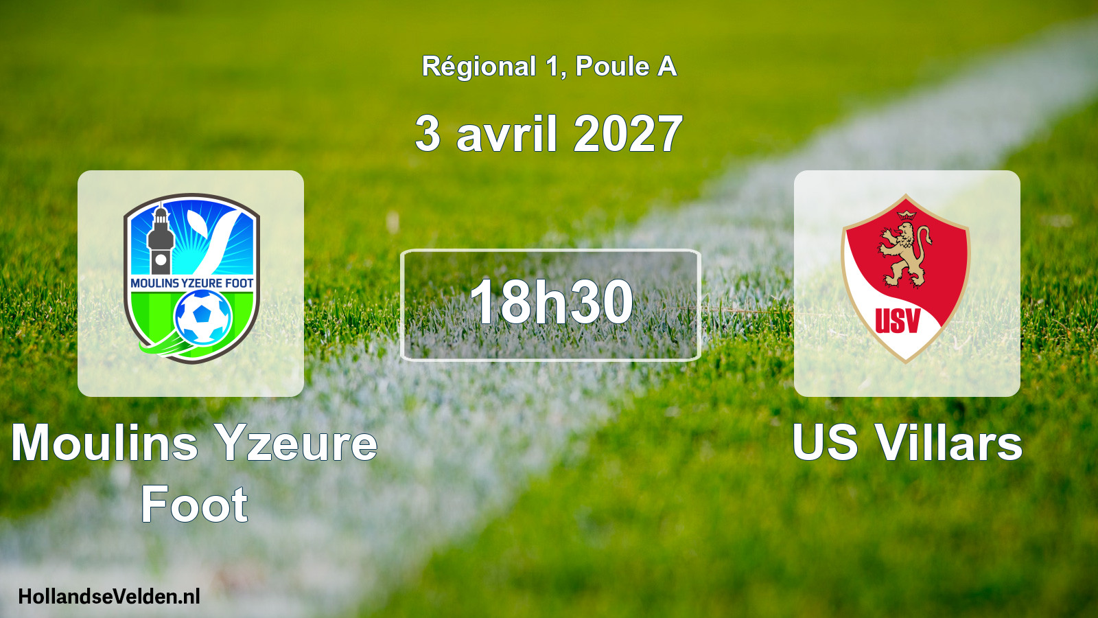 Match programmé: Moulins Yzeure Foot - US Villars (3 avril 2027)