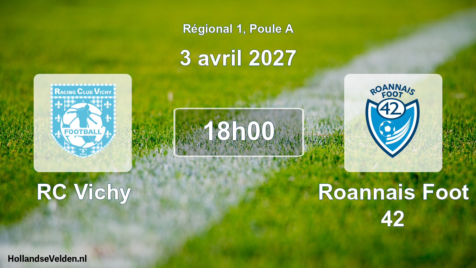 Scheduled Match: RC Vichy - Roannais Foot 42 (3 April 2027)