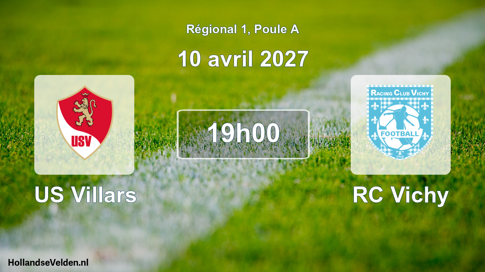 Match programmé: US Villars - RC Vichy (10 avril 2027)
