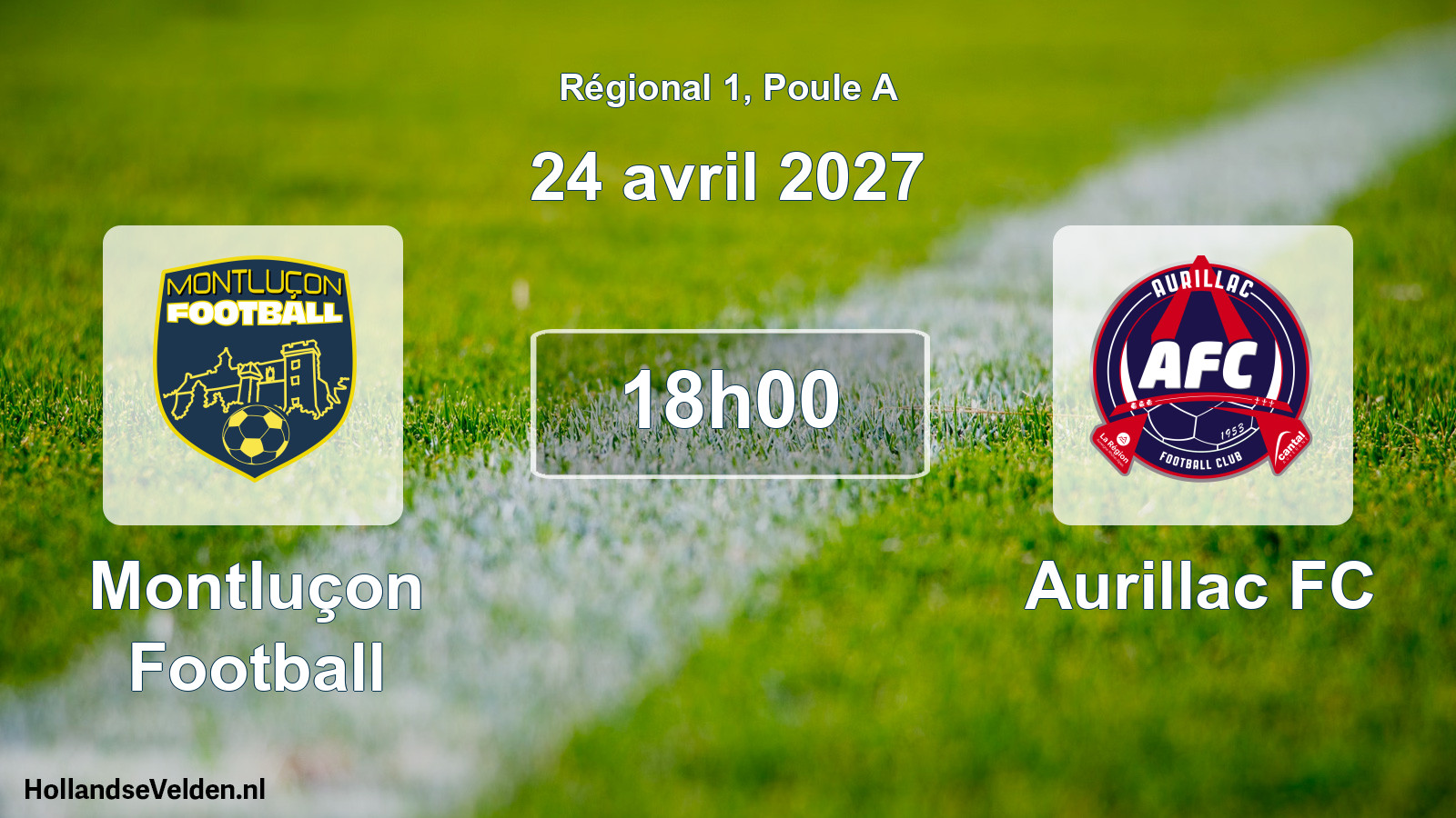 Match programmé: Montluçon Football - Aurillac FC (24 avril 2027)
