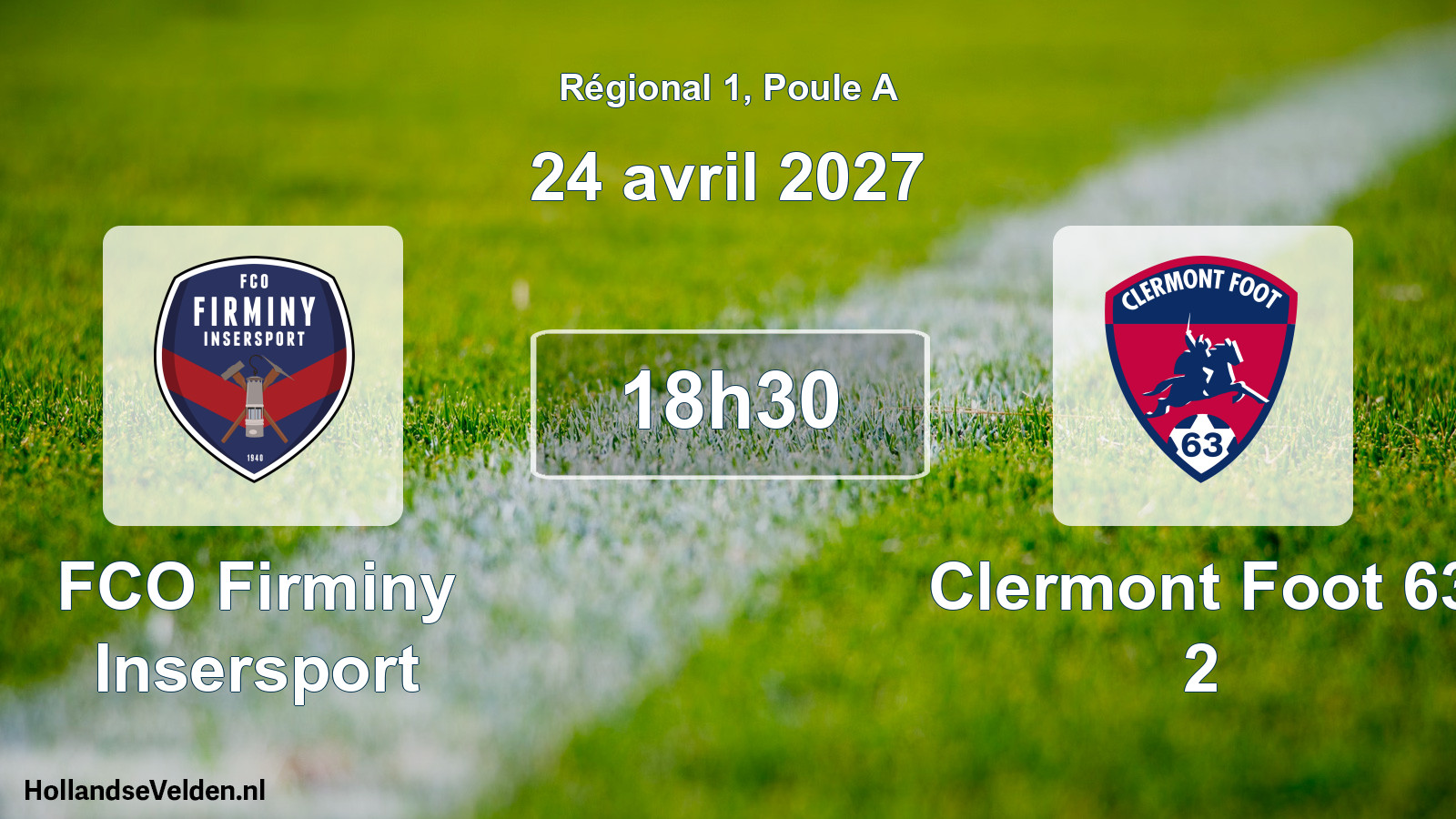 Match programmé: FCO Firminy Insersport - Clermont Foot 63 2 (24 avril 2027)