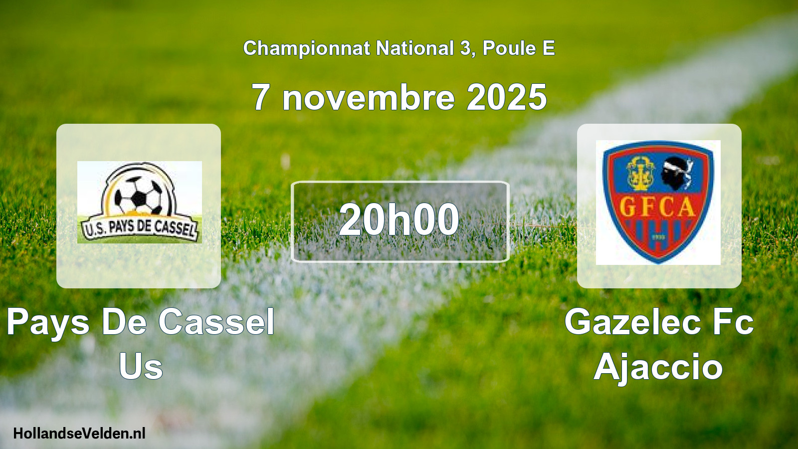 Geplande wedstrijd: Pays De Cassel Us - Gazelec Fc Ajaccio (7 novembre 2025)