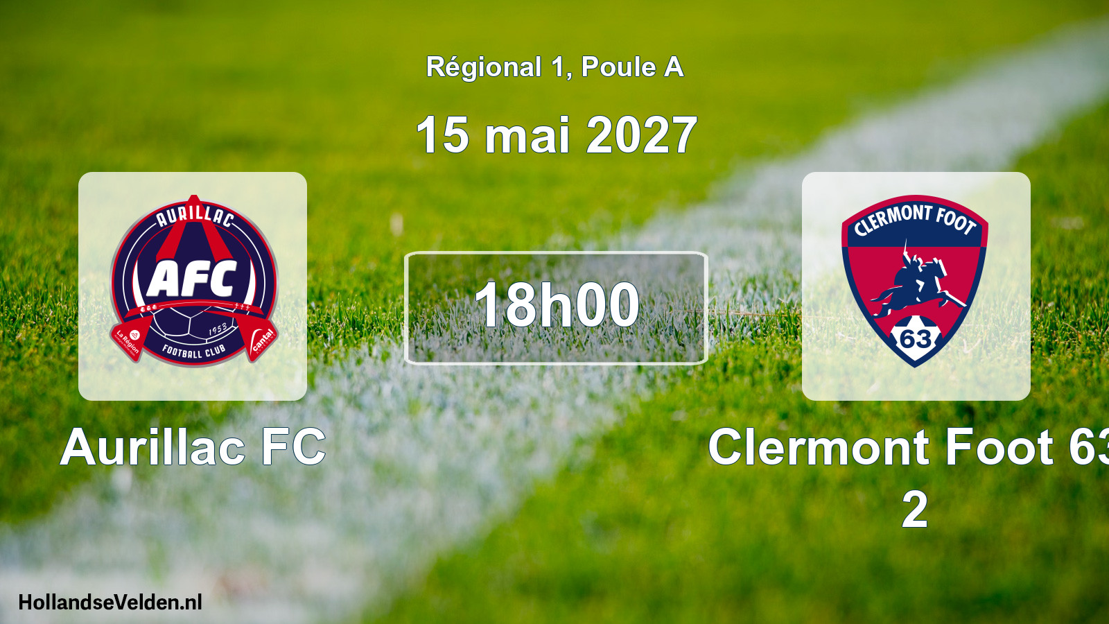 Match programmé: Aurillac FC - Clermont Foot 63 2 (15 mai 2027)