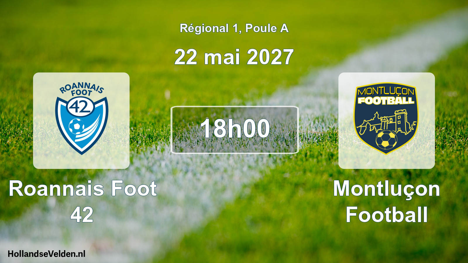Match programmé: Roannais Foot 42 - Montluçon Football (22 mai 2027)