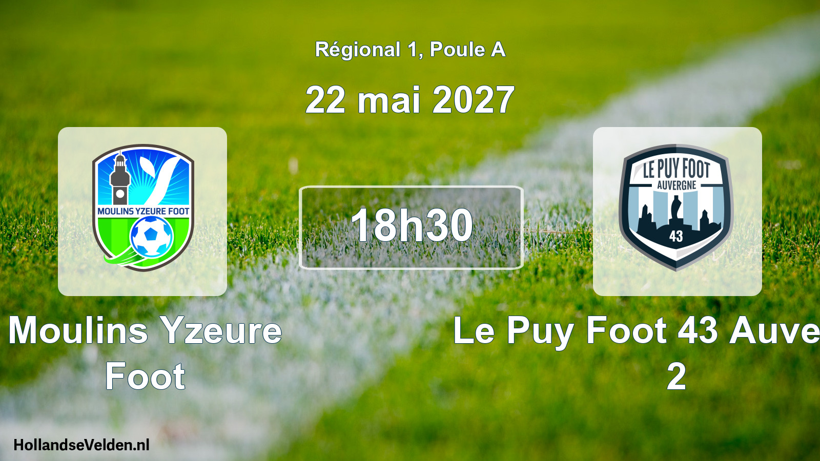 Match programmé: Moulins Yzeure Foot - Le Puy Foot 43 Auvergne 2 (22 mai 2027)