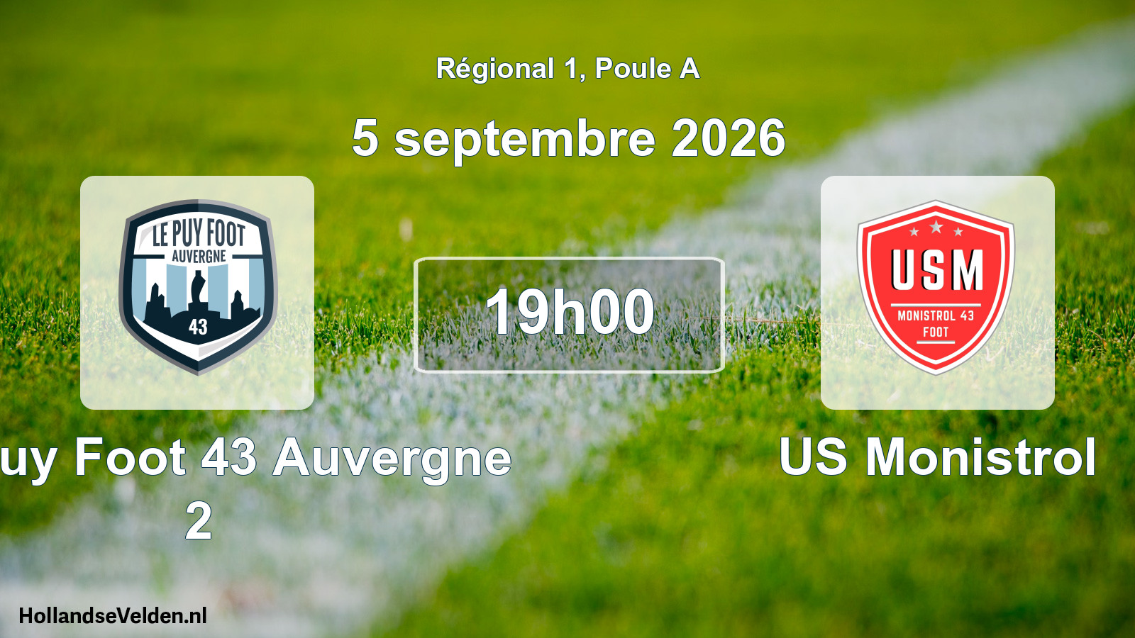 Scheduled Match: Le Puy Foot 43 Auvergne 2 - US Monistrol (5 September 2026)
