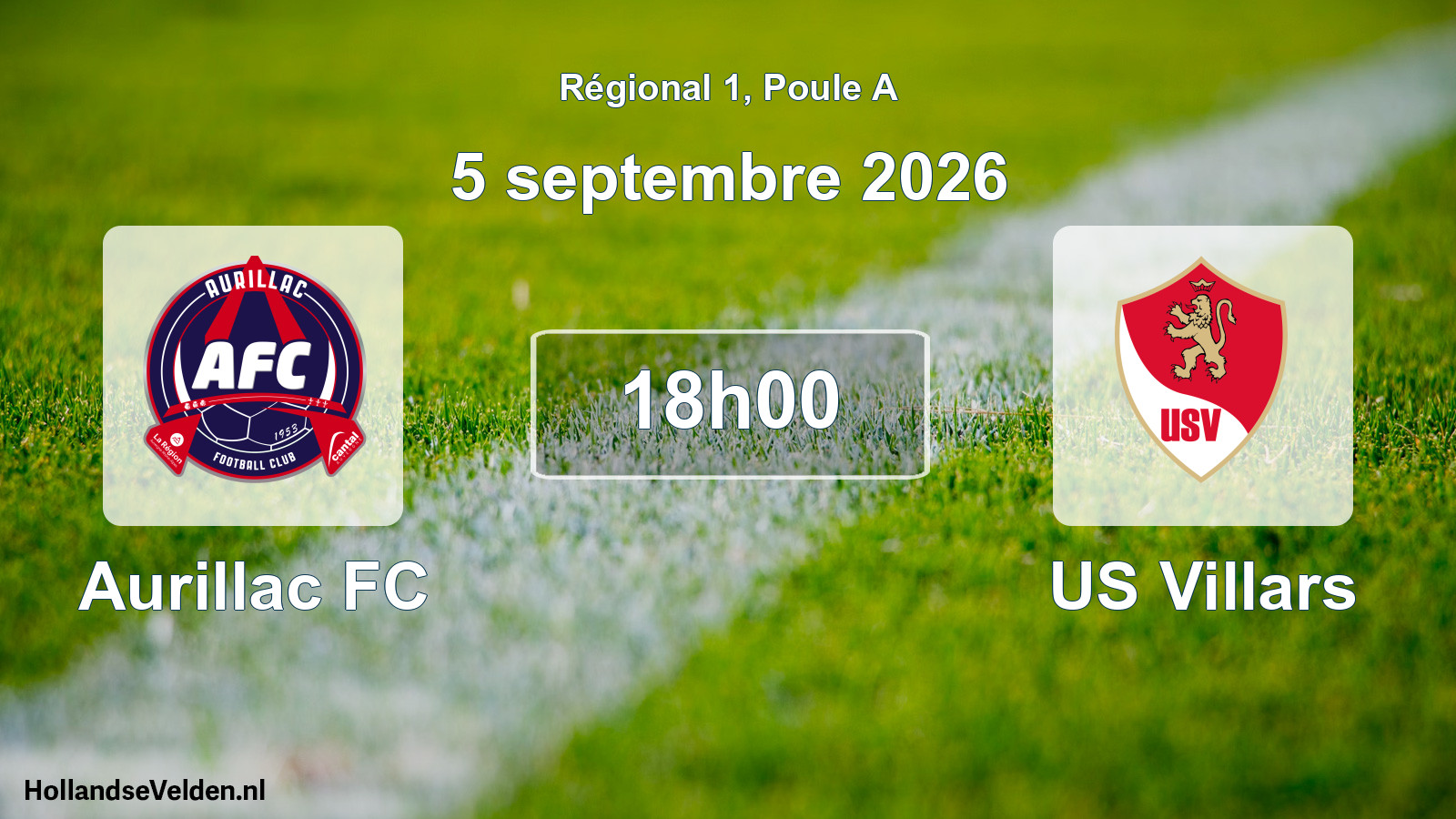 Scheduled Match: Aurillac FC - US Villars (5 September 2026)