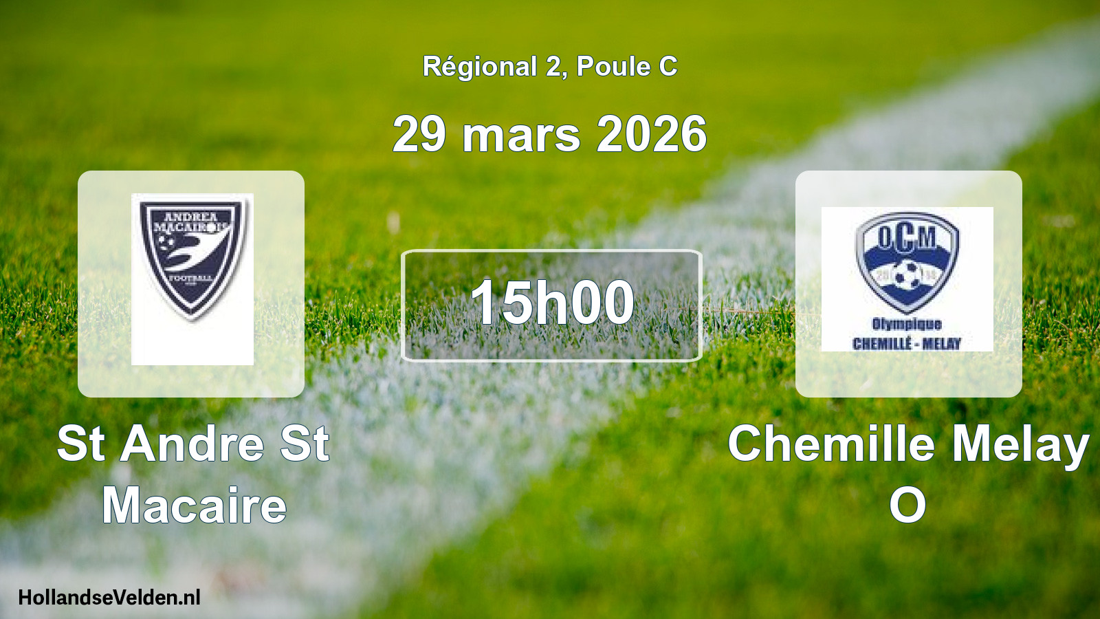 Scheduled Match: St Andre St Macaire - Chemille Melay O (29 March 2026)