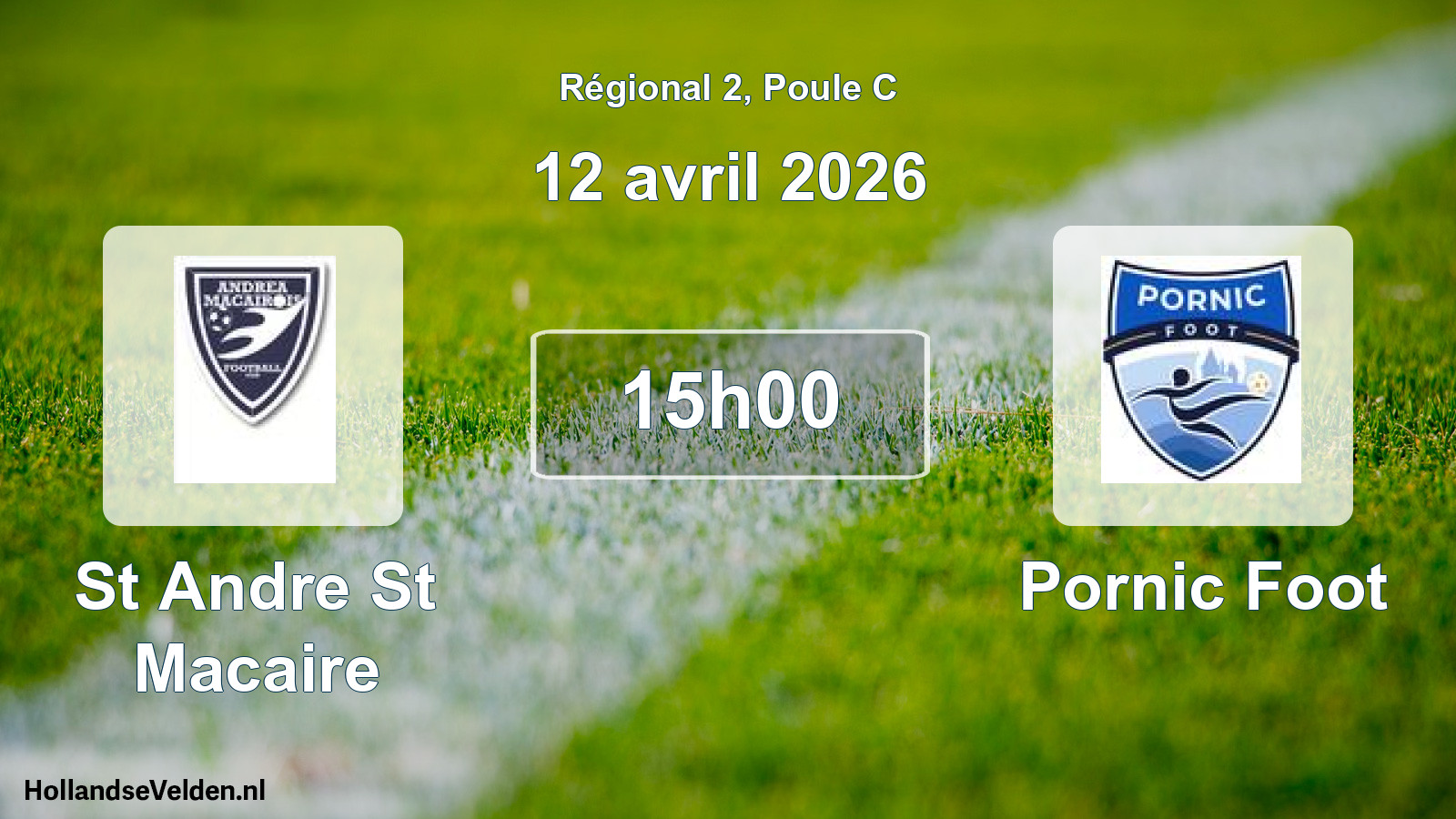 Geplande wedstrijd: St Andre St Macaire - Pornic Foot (12 avril 2026)