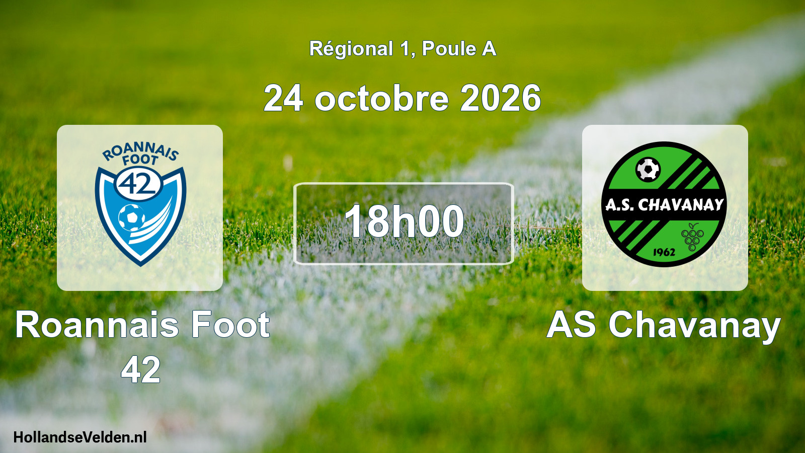 Match programmé: Roannais Foot 42 - AS Chavanay (24 octobre 2026)