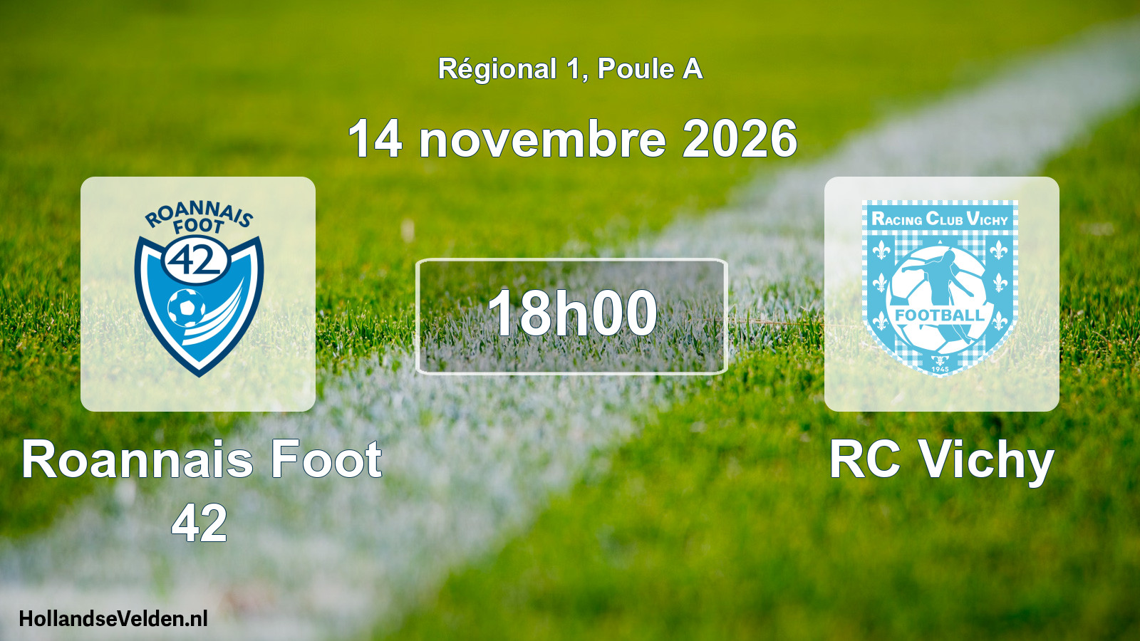 Scheduled Match: Roannais Foot 42 - RC Vichy (14 November 2026)