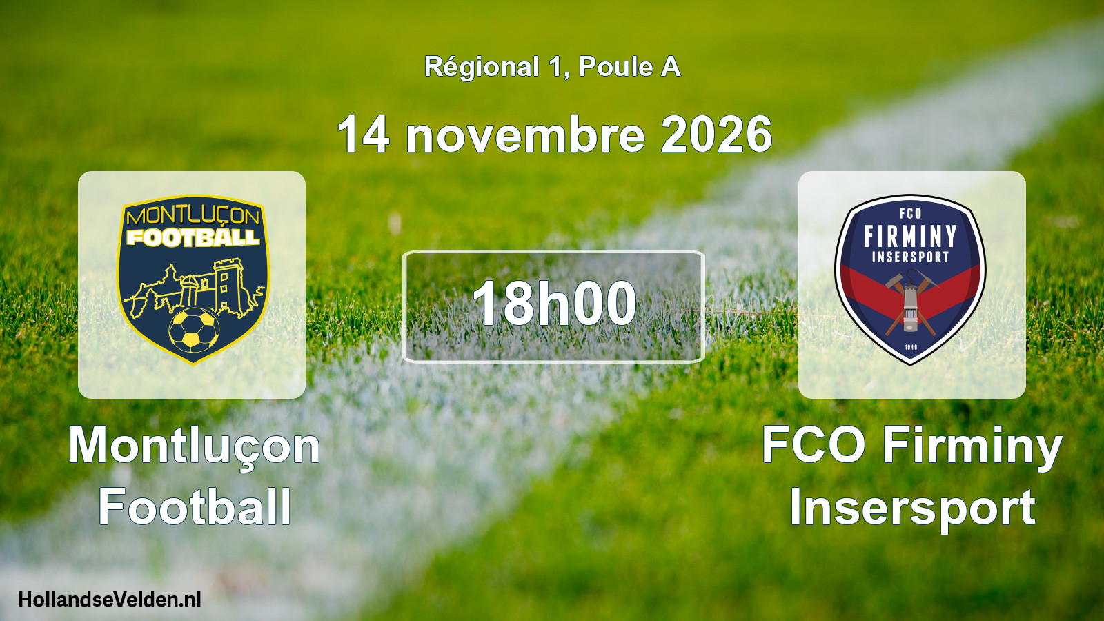 Match programmé: Montluçon Football - FCO Firminy Insersport (14 novembre 2026)