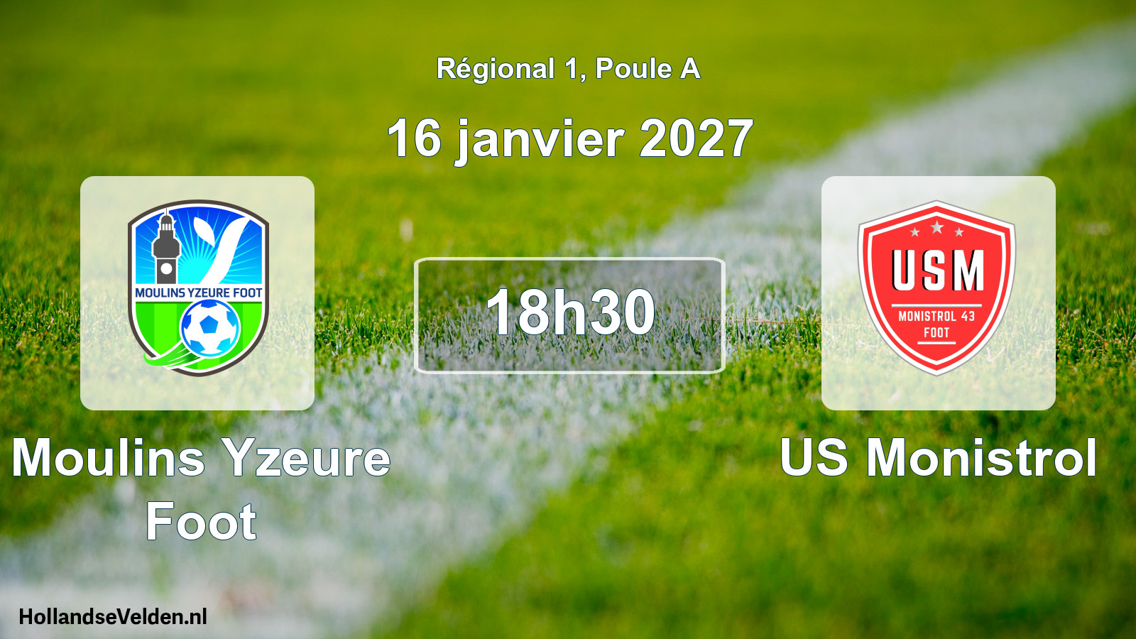 Match programmé: Moulins Yzeure Foot - US Monistrol (16 janvier 2027)
