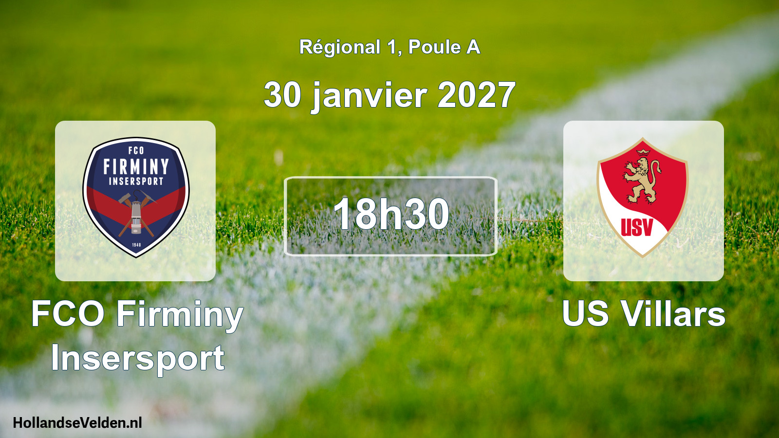Match programmé: FCO Firminy Insersport - US Villars (30 janvier 2027)