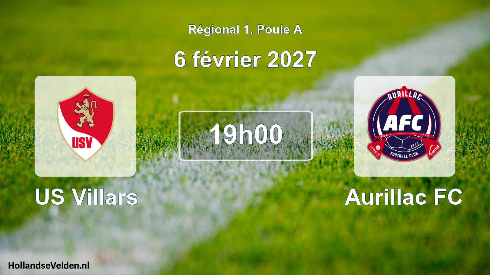 Scheduled Match: US Villars - Aurillac FC (6 February 2027)