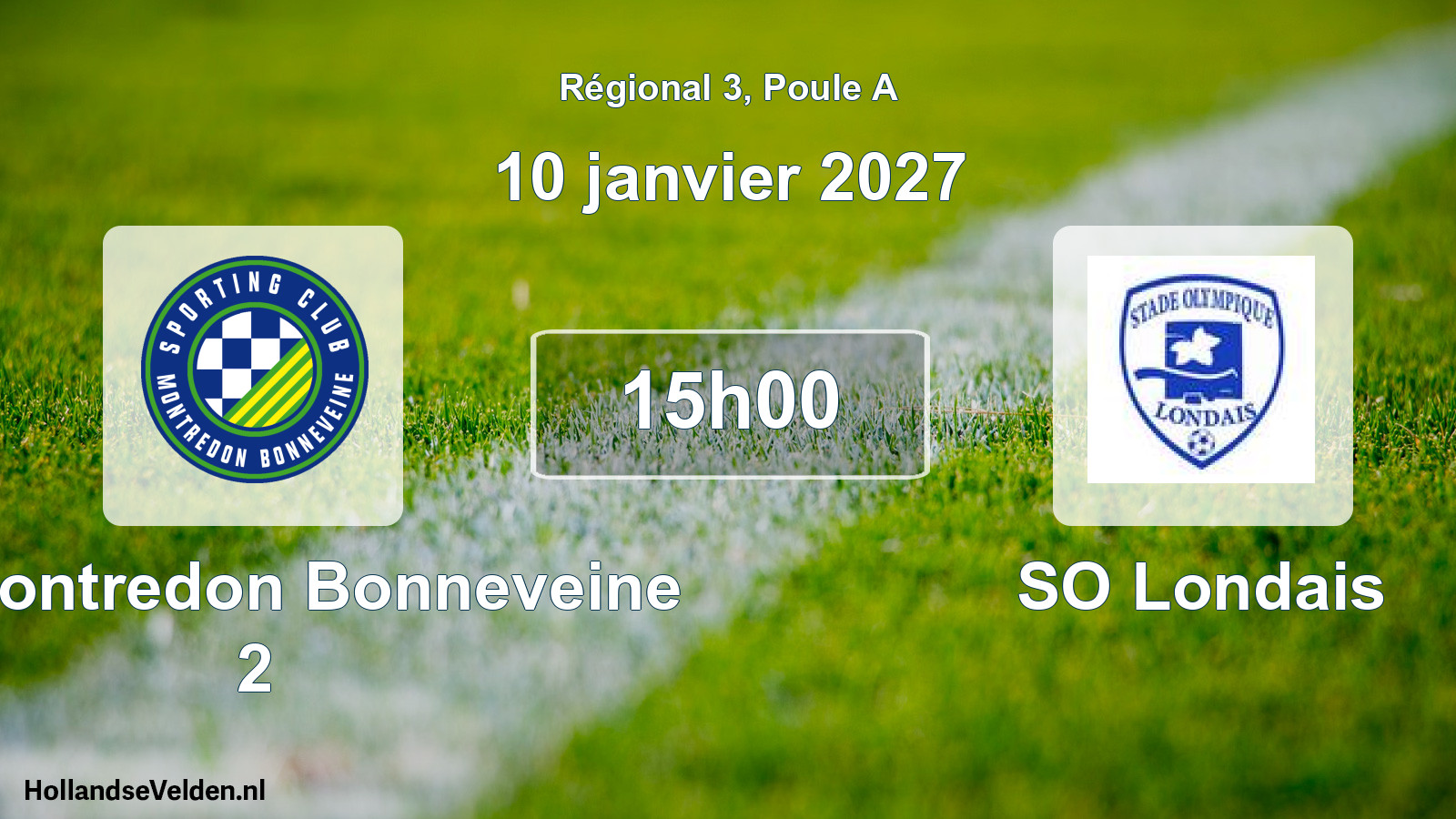Match programmé: SC Montredon Bonneveine 2 - SO Londais (10 janvier 2027)