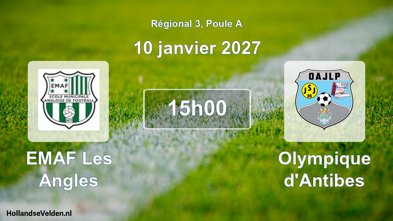 Match programmé: EMAF Les Angles - Olympique d'Antibes (10 janvier 2027)