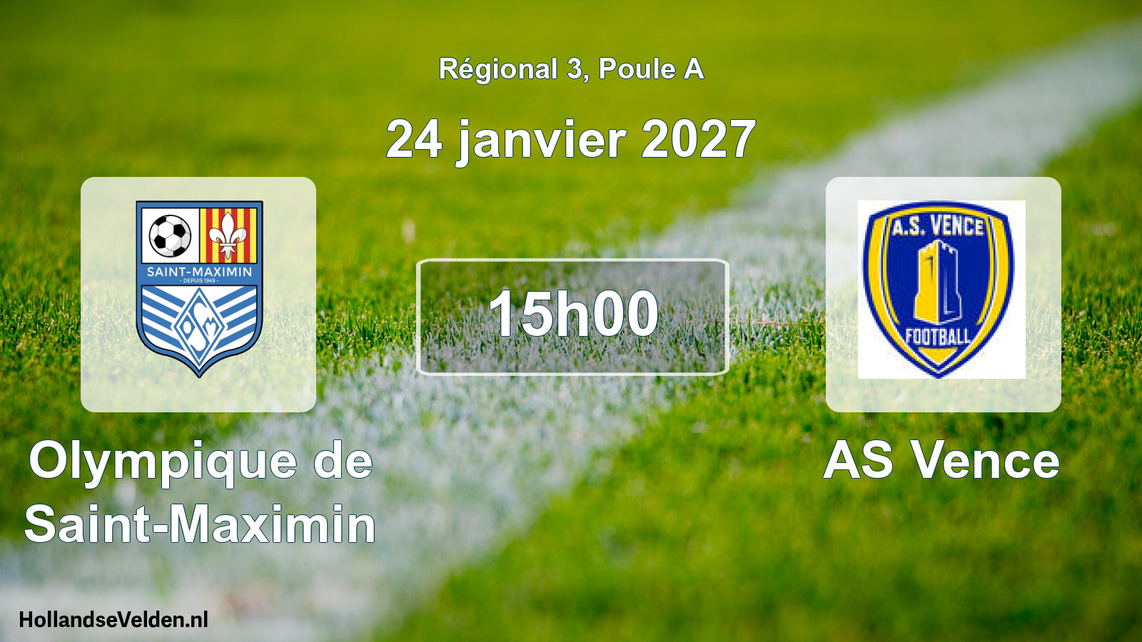 Scheduled Match: Olympique de Saint-Maximin - AS Vence (24 January 2027)