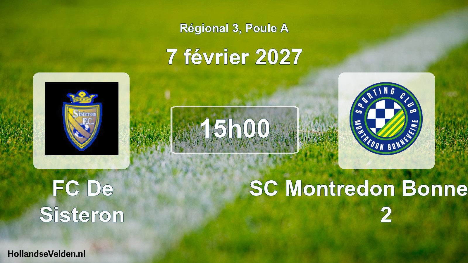 Scheduled Match: FC De Sisteron - SC Montredon Bonneveine 2 (7 February 2027)