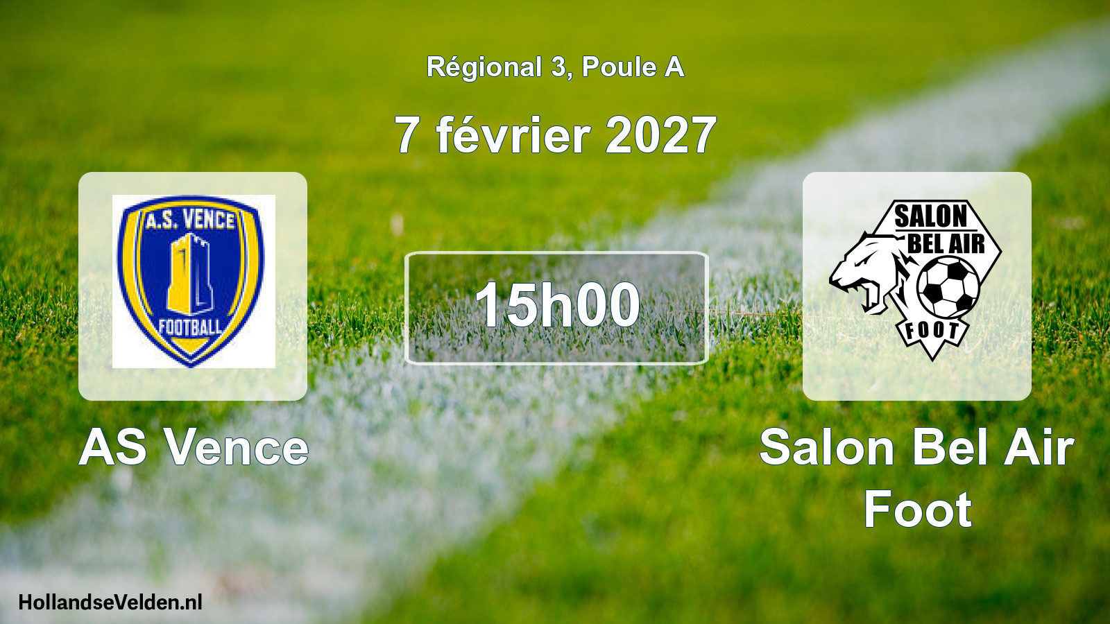 Match programmé: AS Vence - Salon Bel Air Foot (7 février 2027)