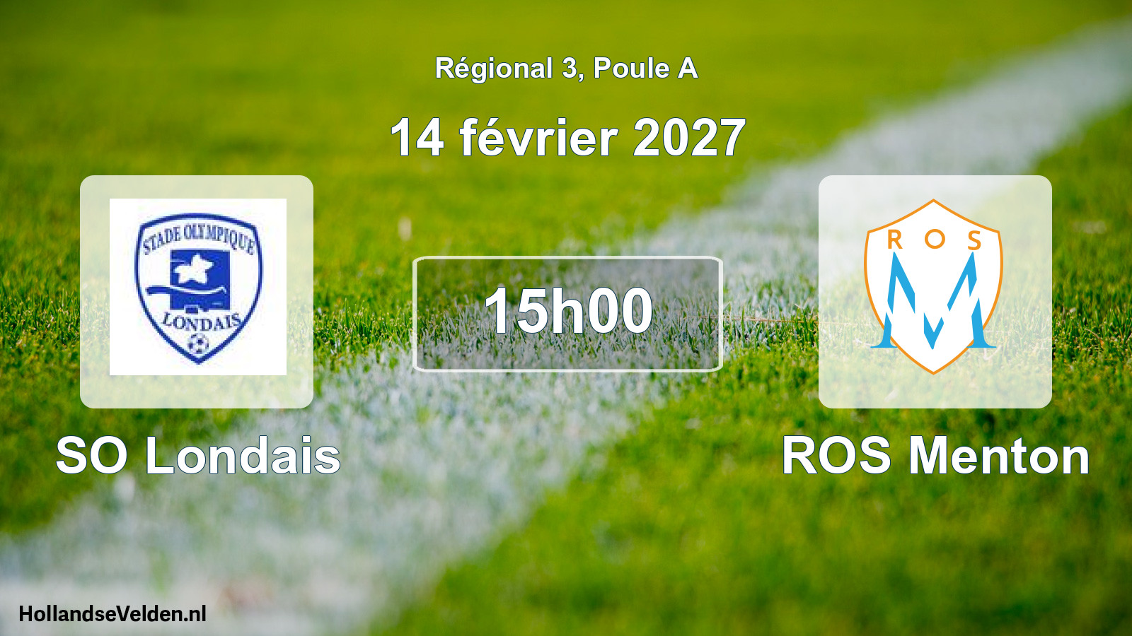 Match programmé: SO Londais - ROS Menton (14 février 2027)
