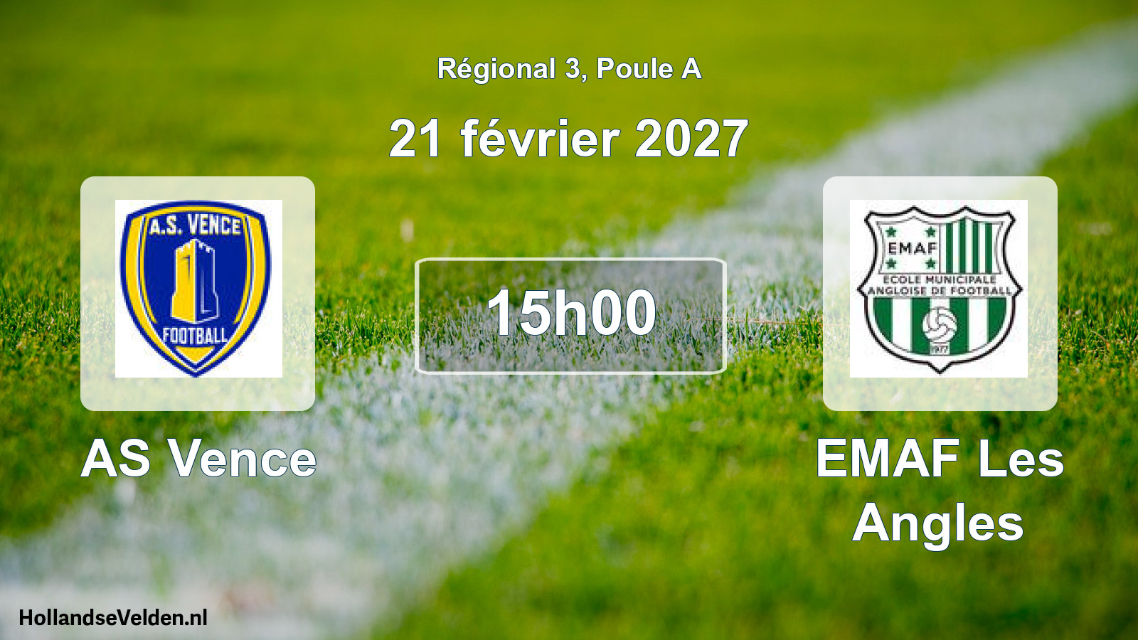 Scheduled Match: AS Vence - EMAF Les Angles (21 February 2027)