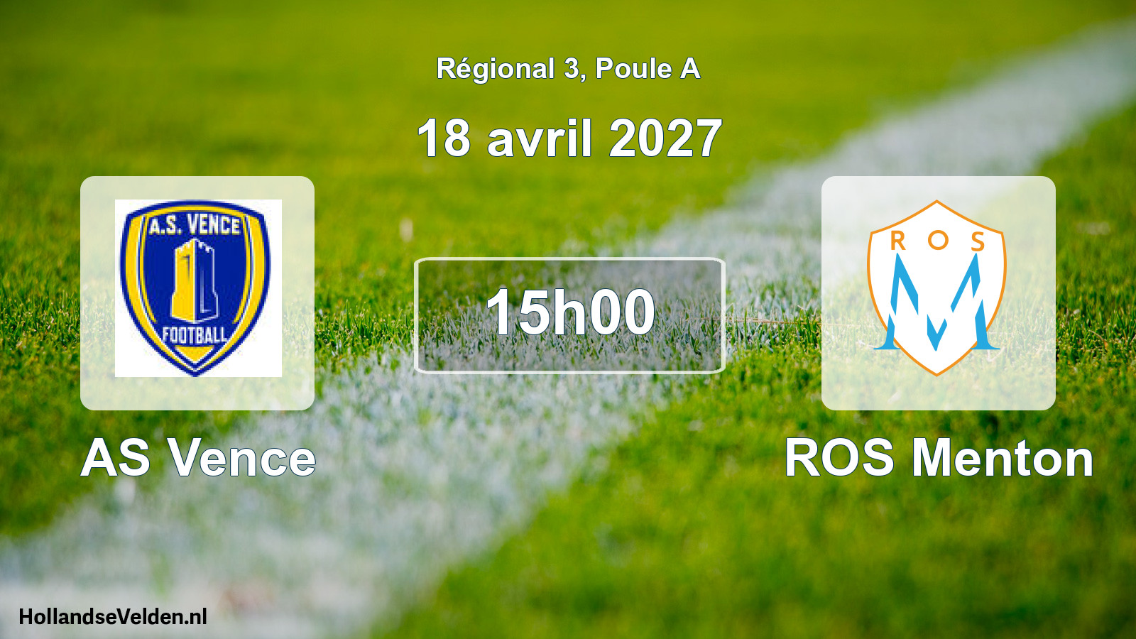 Scheduled Match: AS Vence - ROS Menton (18 April 2027)
