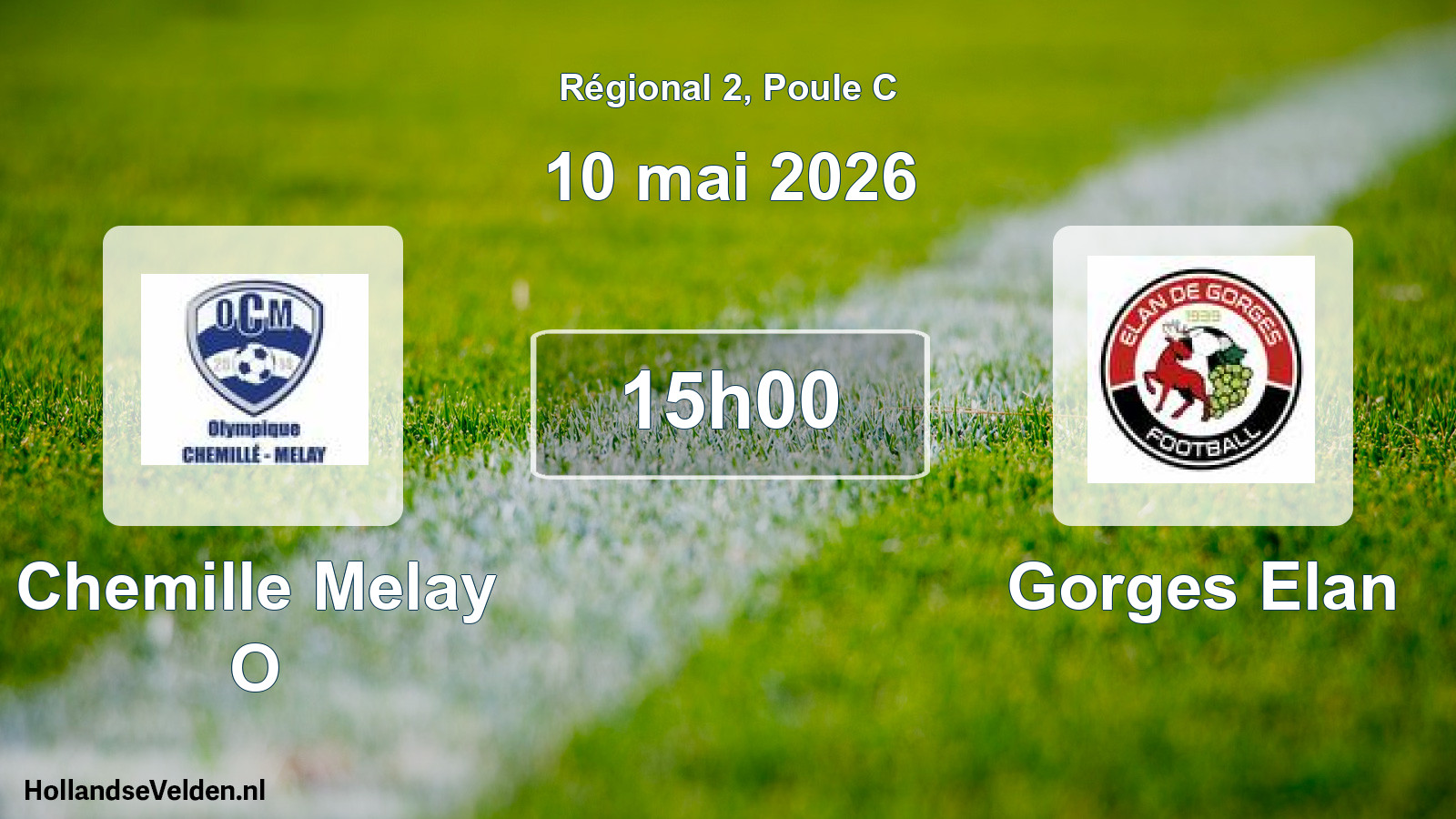 Geplande wedstrijd: Chemille Melay O - Gorges Elan (10 mai 2026)